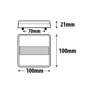 Feu Arrière 10 X LED 12V (Plat)