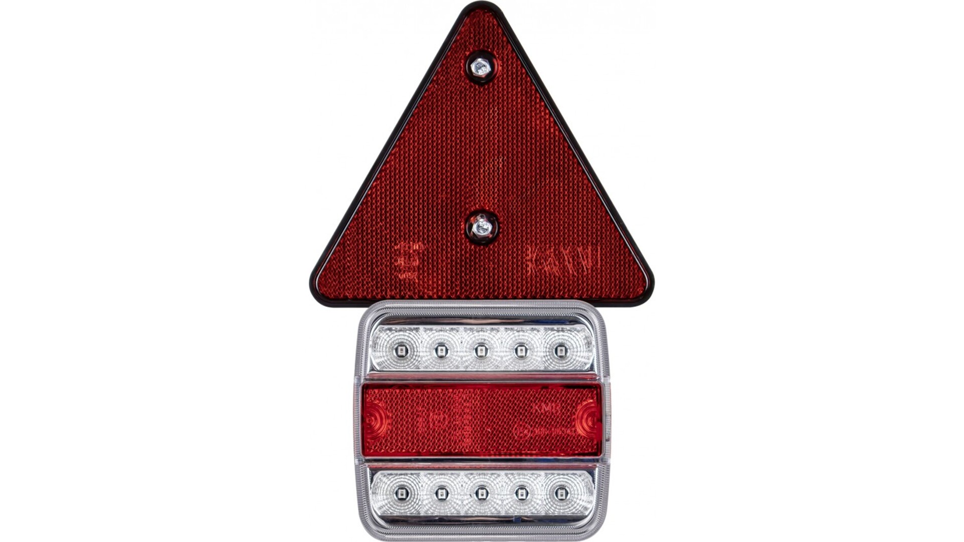 Magnetischer LED-Leuchtensatz Mit Dreieck Und 7,5m Kabel (Weiss-Rot)