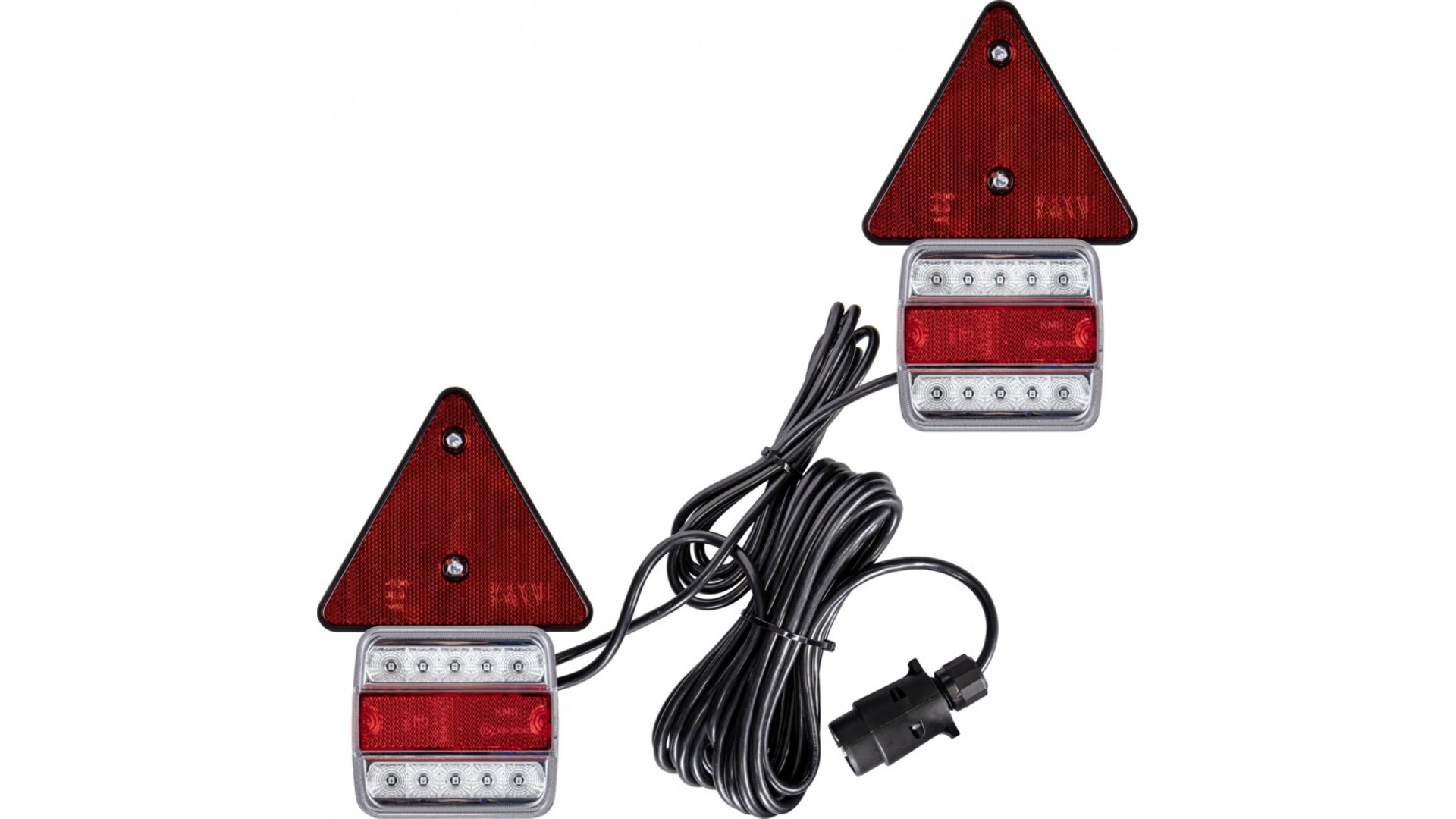 Zestaw Lamp LED Magnetycznych z Trójkątem I Przewodem 7,5m (Biało-czerwone)