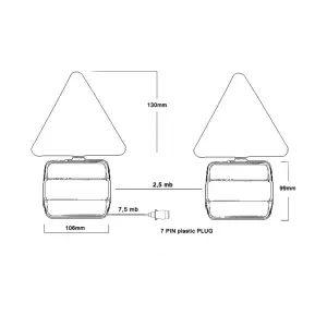 Zestaw Lamp LED Magnetycznych z Trójkątem I Przewodem 7,5m (Biało-czerwone)