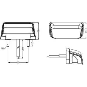 Kennzeichenleuchte 4 X LED 12 / 24V