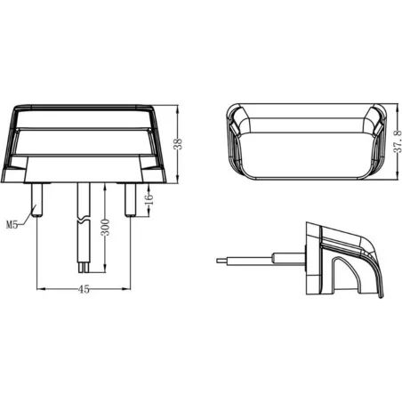 Feu de Plaque d'immatriculation 4 X LED 12 / 24V
