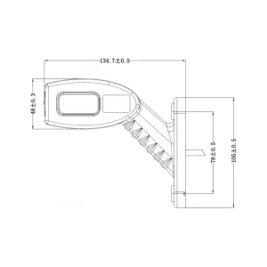 Feu de Gabarit Kmr8 LED 135mm 12 / 24V Droit