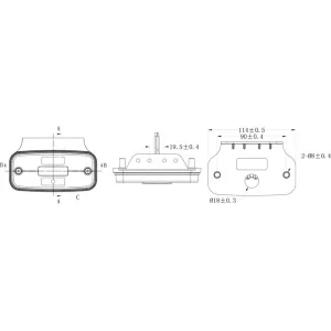 Feu de Gabarit LED 12 / 24V Kmr1 Avec Support (Jaune)