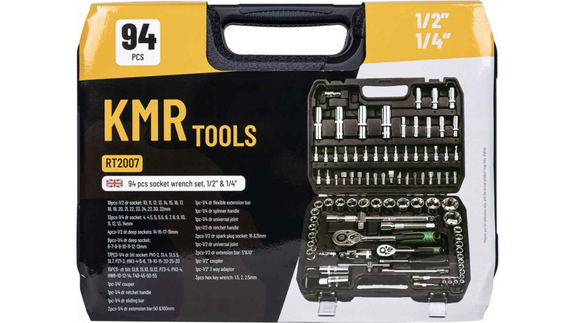 Juego de Herramientas Kmr8 94 Uds. 1 / 2" 1 / 4"