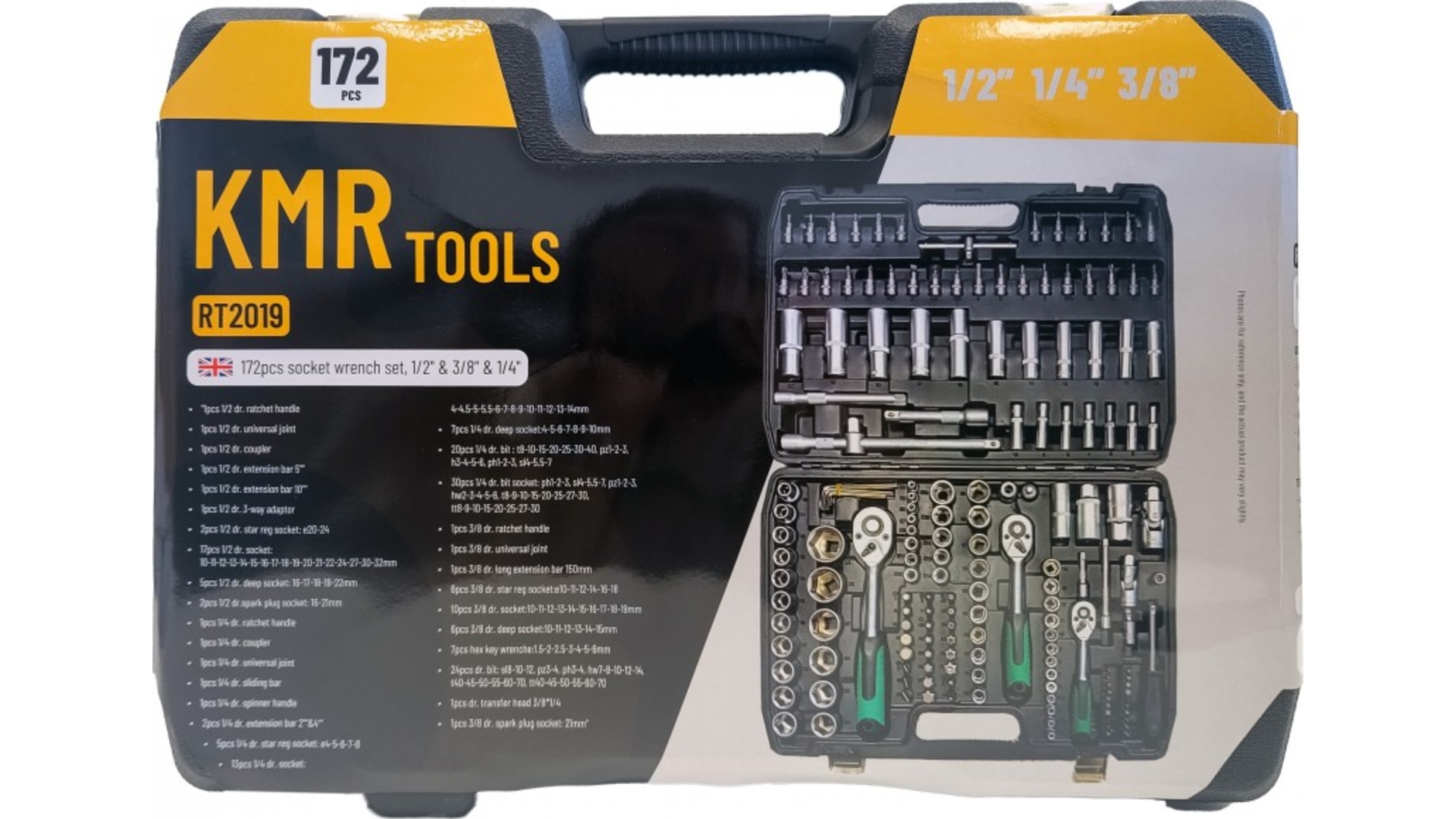 Werkzeugsatz Kmr20 172 Stk. 1 / 2" 1 / 4" 3 / 8"