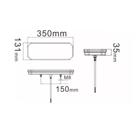 Rückleuchte LED Mit Dynamischem Blinker + Dreieck Rechts