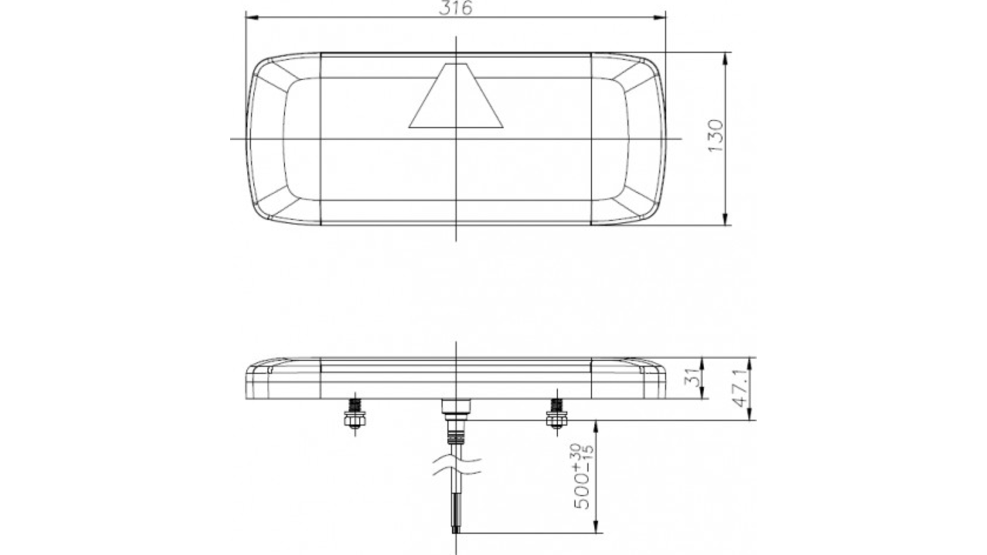 Tail Lamp LED Neon With Dynamic Indicator Triangle LH