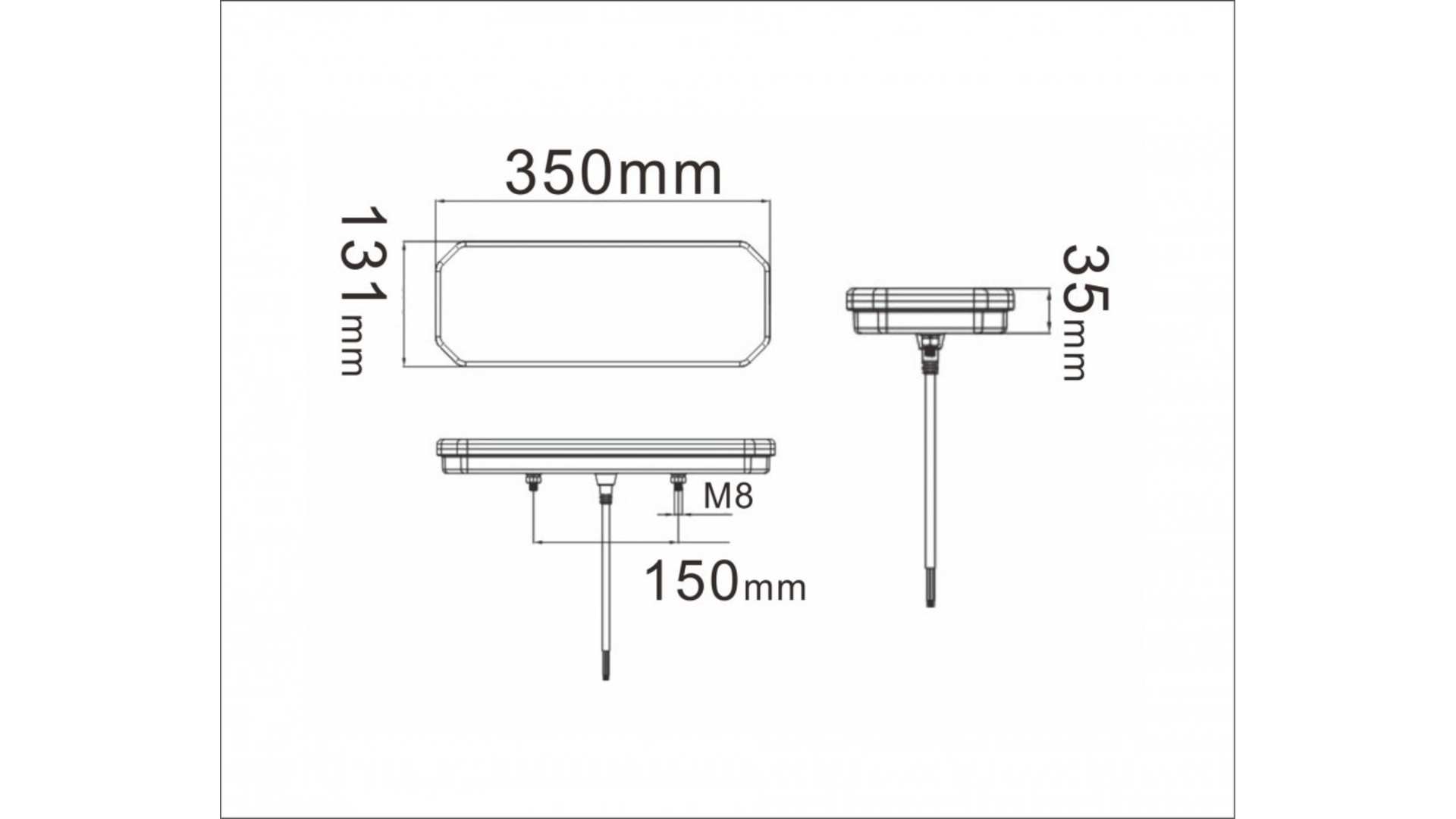 Rückleuchte LED Mit Dynamischem Blinker + Dreieck Links