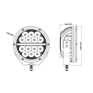 Reflektor Drogowy + Pozycja środek LED 12 / 24V