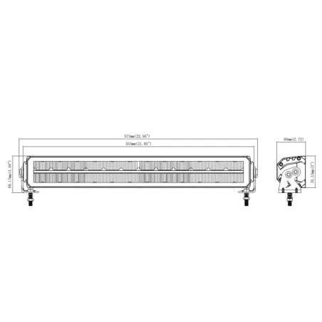 Driving Lamp Bezel-less Long LED Kmr13