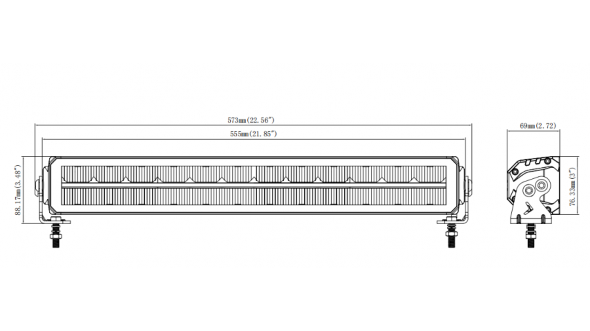 Driving Lamp Bezel-less Long LED Kmr13