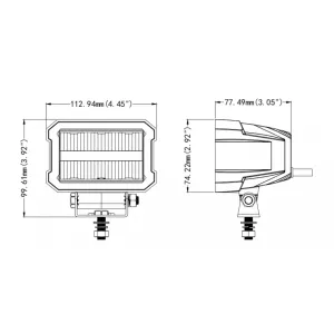Driving Lamp Bezel-less Short LED Kmr13