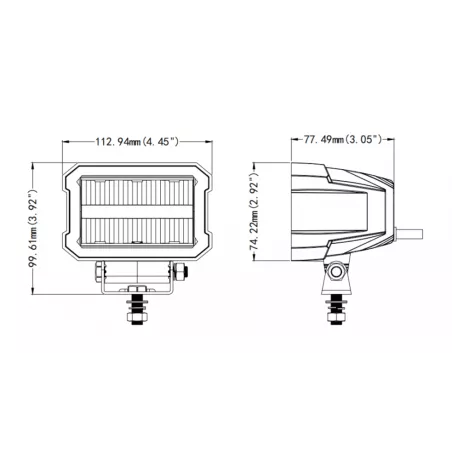 Faro de Largo Alcance Bezel-less Corto LED Kmr13