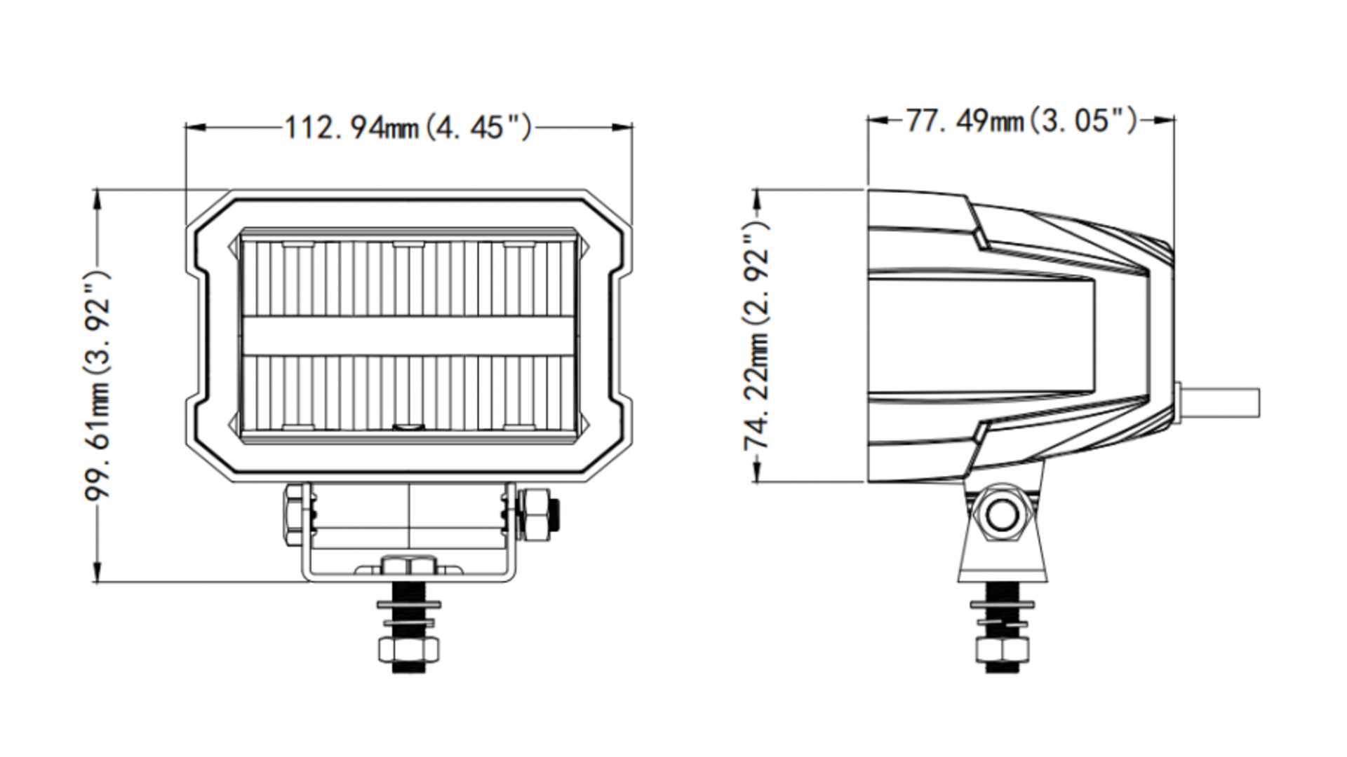 Fernlichtscheinwerfer Bezel-Less Kurz LED Kmr13