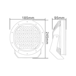 ФАРА ДАЛЬНЕГО СВЕТА 62 x LED С ГАБАРИТНЫМ ОГНЕМ В ВИДЕ СВЕТОДИОДНОГО КОЛЬЦА