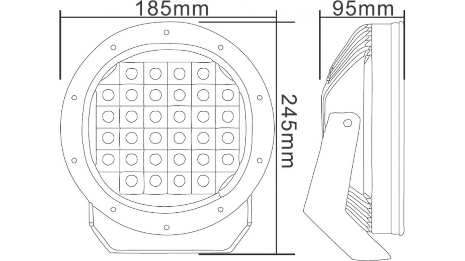 Driving Lamp 62 X LED With LED Ring Position Light