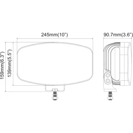 Driving Lamp Center Position Full LED 12 / 24V Slim