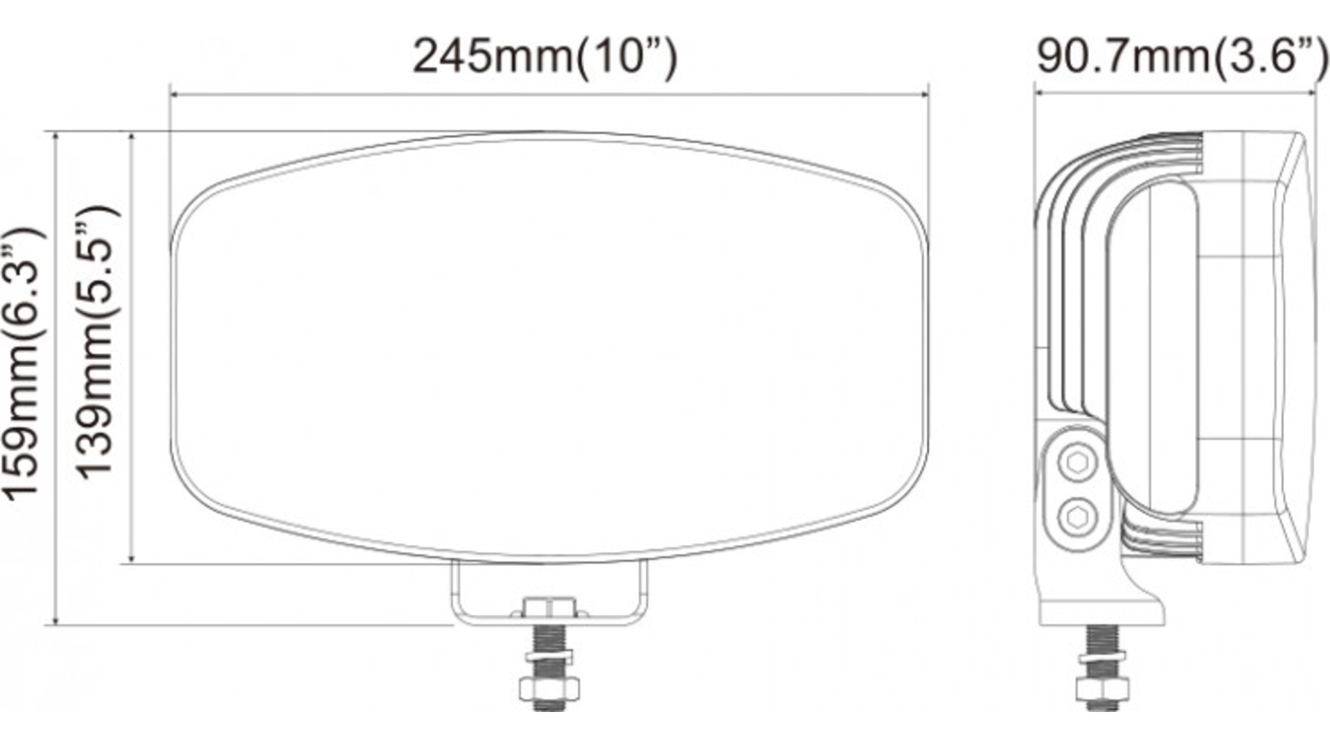 Reflektor Drogowy Pozycja środek Full LED 12 / 24V Slim