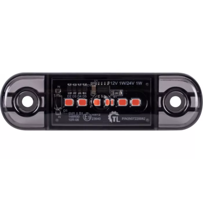 Luz de Gálibo 6 X LED 12 / 24V Dark (Rojo)