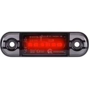 Marker Lamp 6 X LED 12 / 24V Dark (Red)