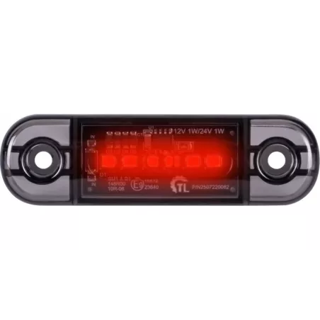 Feu de Gabarit 6 X LED 12 / 24V Dark (Rouge)