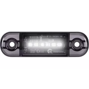 Marker Lamp 6 X LED 12 / 24V Dark (White)