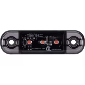 Marker Lamp 3 X LED 12 / 24V Dark (Red)