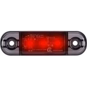 Marker Lamp 3 X LED 12 / 24V Dark (Red)