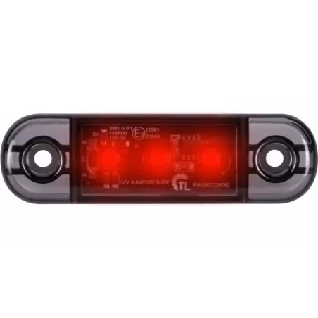 Luz de Gálibo 3 X LED 12 / 24V Dark (Rojo)