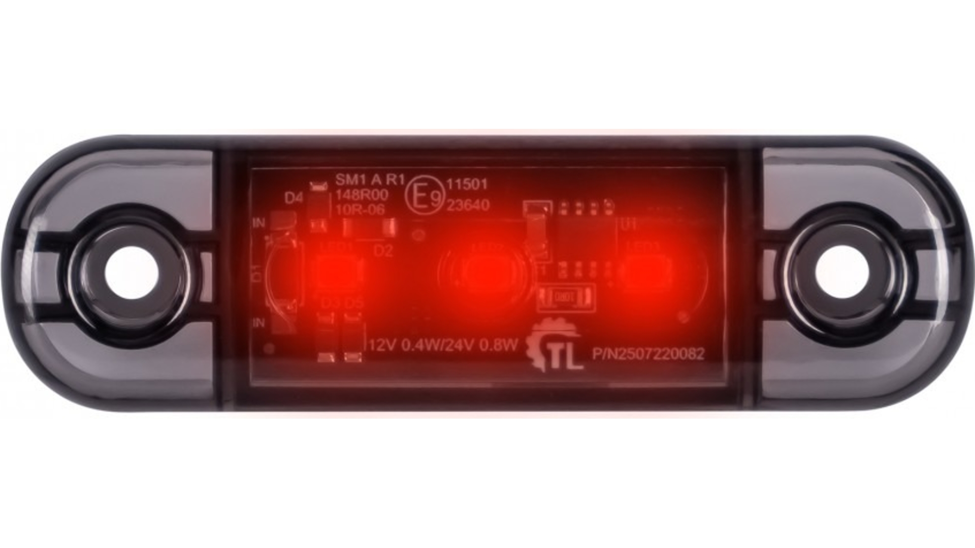 Luz de Gálibo 3 X LED 12 / 24V Dark (Rojo)