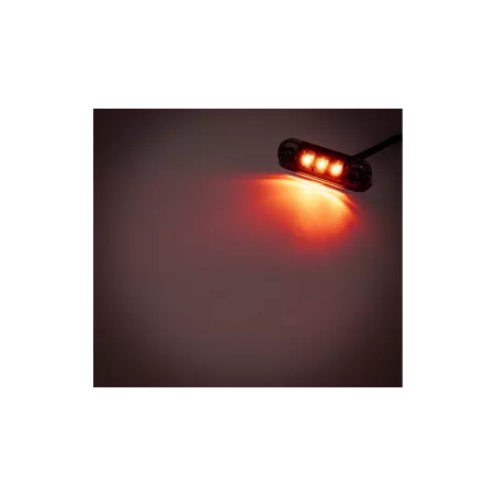 Feu de Gabarit 3 X LED 12 / 24V Dark (Rouge)