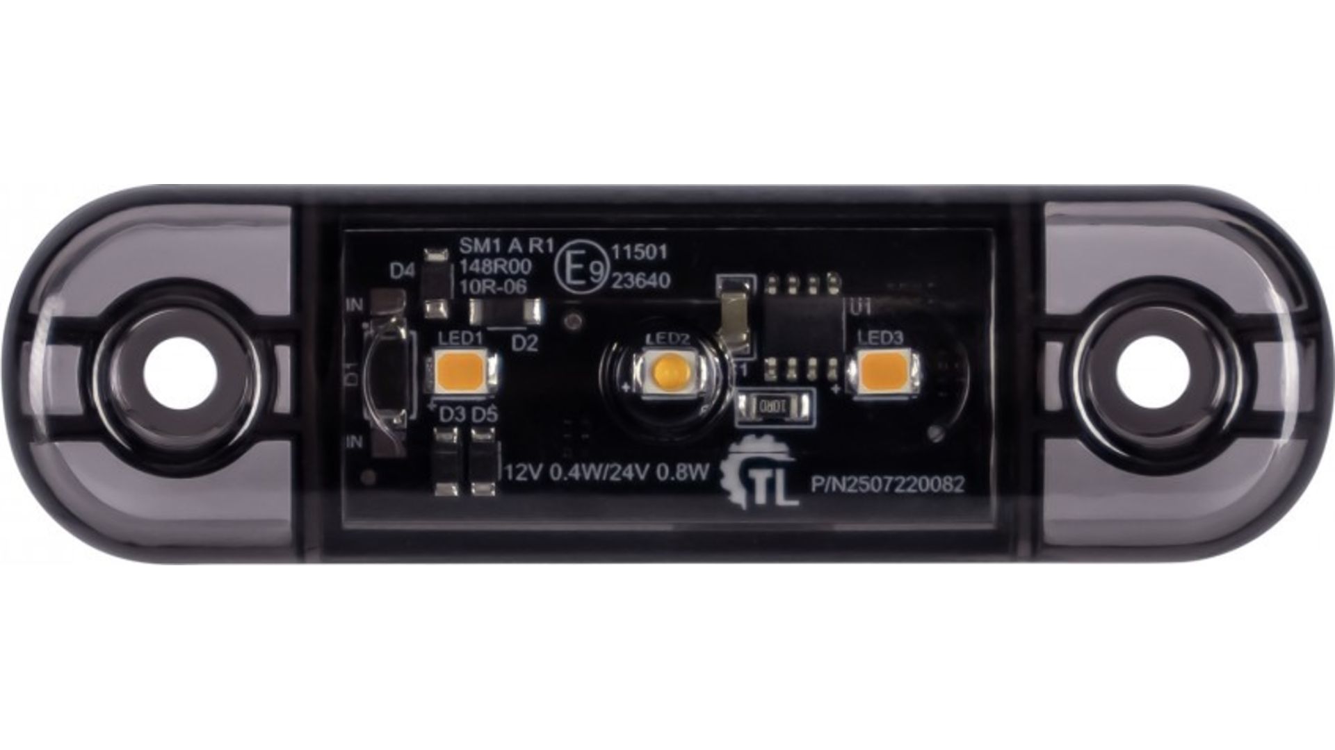 Feu de Gabarit 3 X LED 12 / 24V Dark (Jaune)