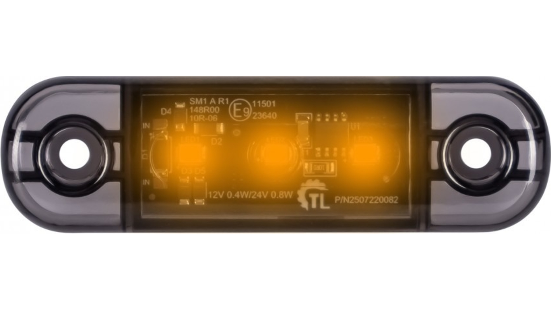 Luz de Gálibo 3 X LED 12 / 24V Dark (Amarillo)