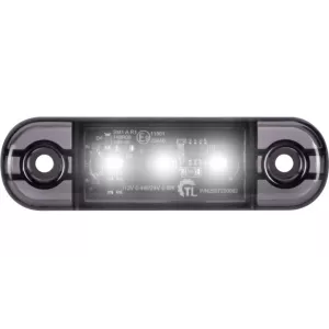 Marker Lamp 3 X LED 12 / 24V Dark (White)