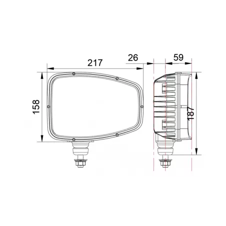 Fernlichtscheinwerfer LED R148 R149 Links