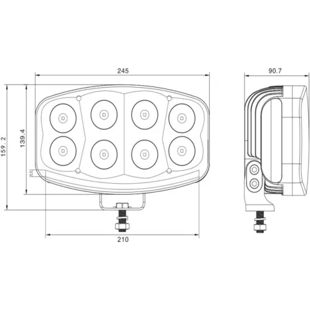 Driving Lamp LED + Bottom Position LED Tl 12 / 24V