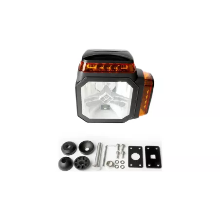Reflektor Drogowy LED + Strobo + Podgrzewany Klosz
