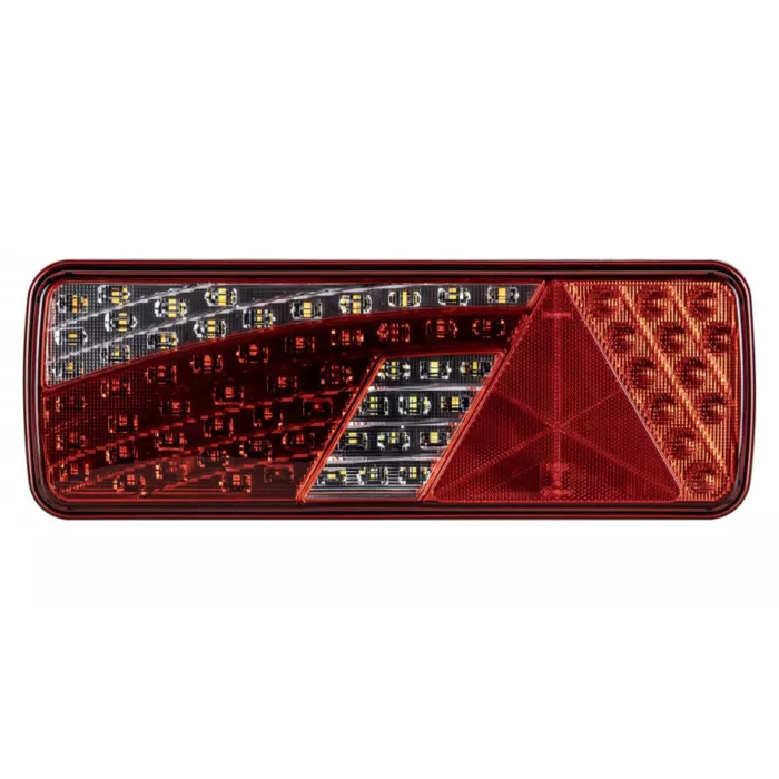 ЗАДНИЙ ФОНАРЬ 69 X LED С ТРЕУГОЛЬНИКОМ (БЕЛО-КРАСНЫЙ) ЛЕВ.