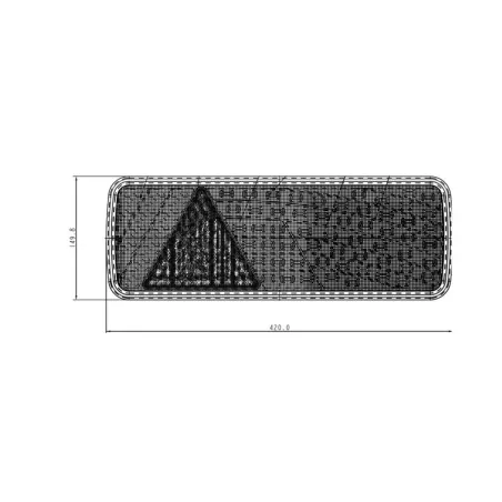 Rückleuchte 69 X LED Mit Dreieck (Weiss-Rot) Links