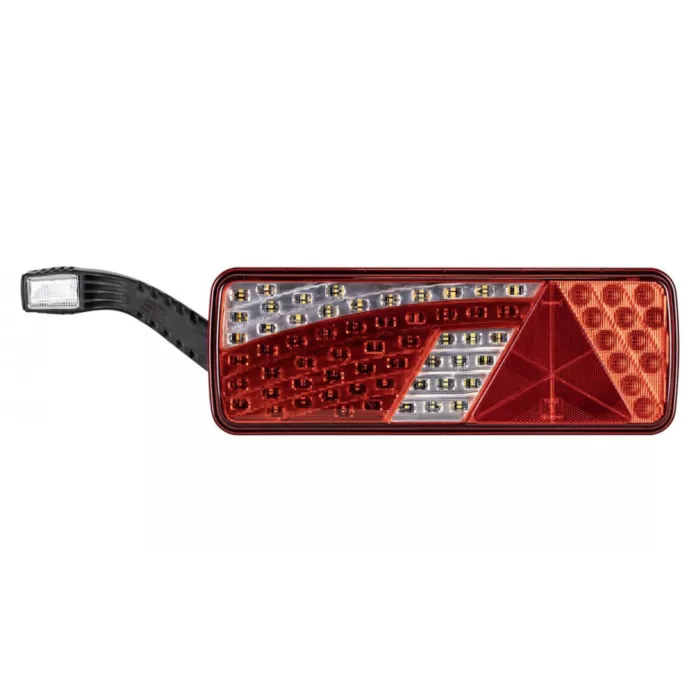 ЗАДНИЙ ФОНАРЬ 69+6 X LED С ТРЕУГОЛЬНИКОМ И ГАБАРИТНЫМ ФОНАРЕМ ЛЕВ.