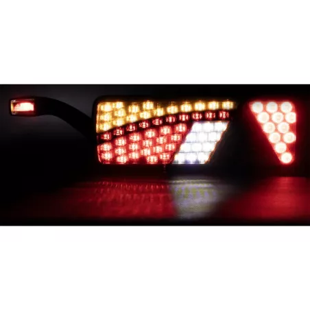 Rückleuchte 69+6 X LED Mit Dreieck Und Umrissleuchte Links