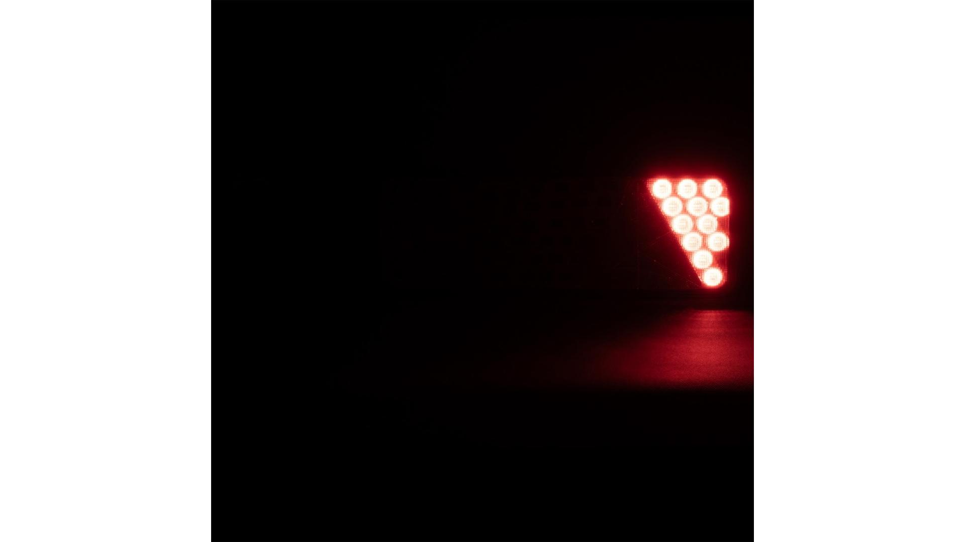 Rückleuchte 69+6 X LED Mit Dreieck Und Umrissleuchte Links