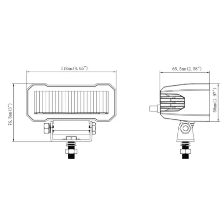 Phare Longue Portée 2 X LED 12 / 24V