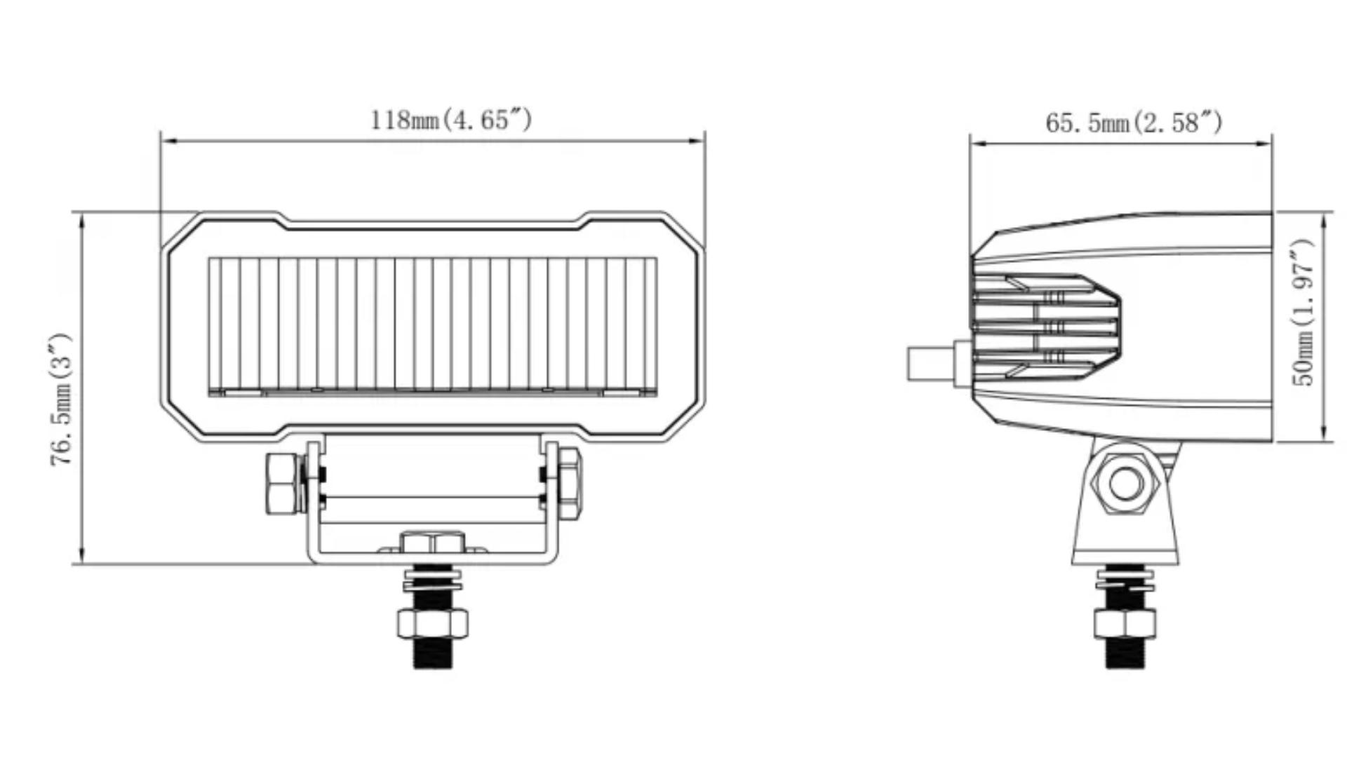 Driving Lamp 2 X LED 12 / 24V