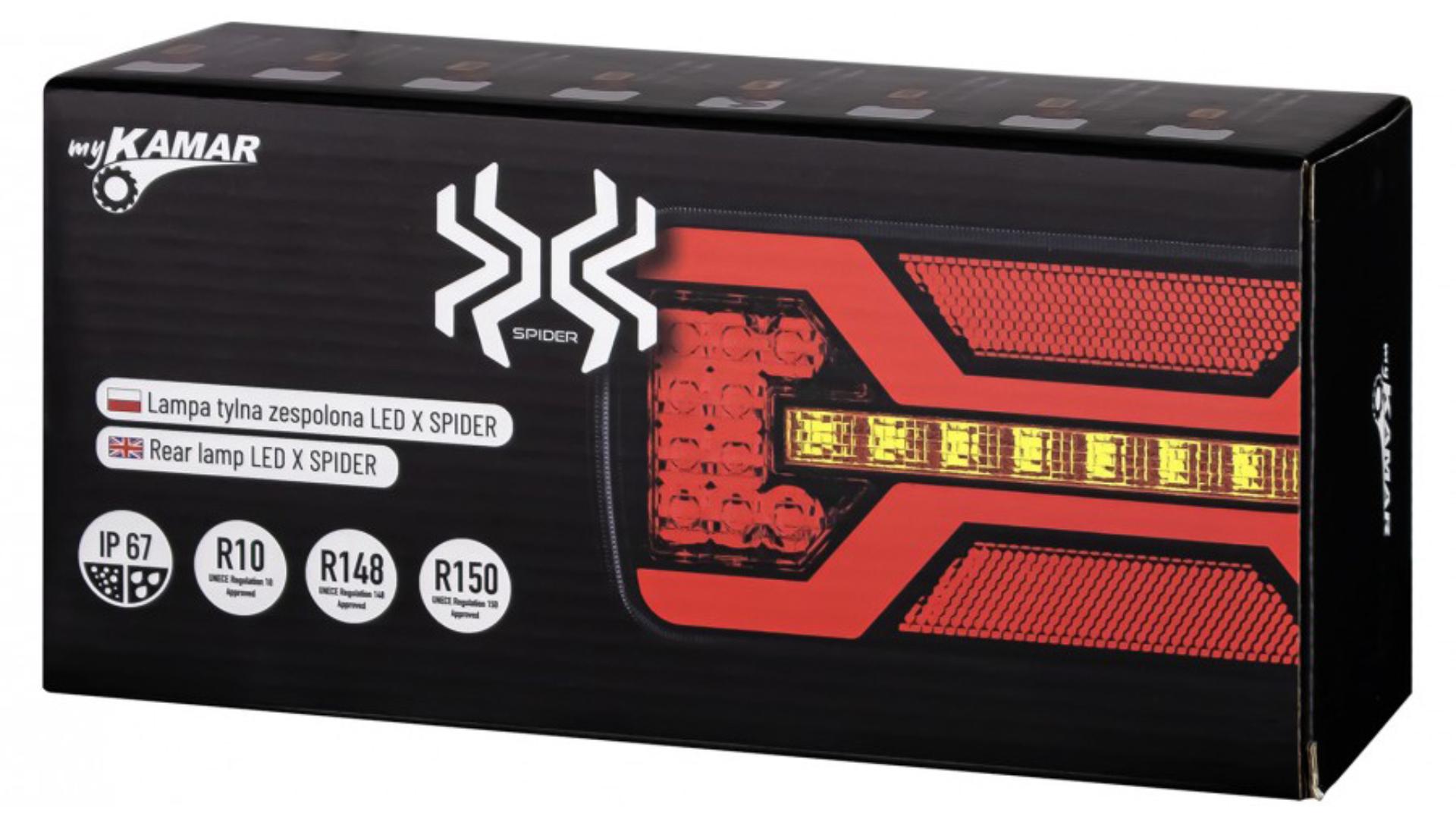 Rückleuchte LED X-Spider 1 Position / Nebel