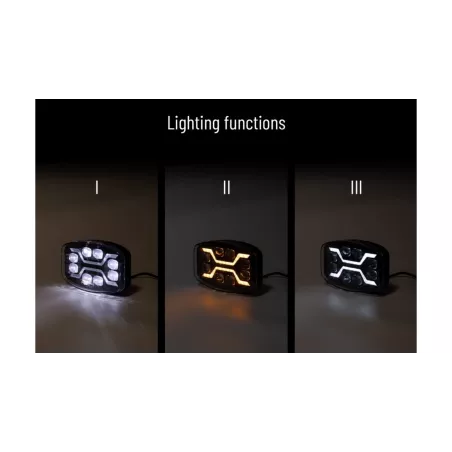 Reflektor Drogowy X Spider z Pozycyjnym światłem Oraz Funkcją Strobo Amber (LED)