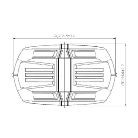 LED-Warnbalken 237x145mm Magnet R10 R65