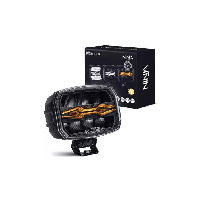 X-spider Ninja Driving Lamp (LED, Oval, With Long-Range Halogen)