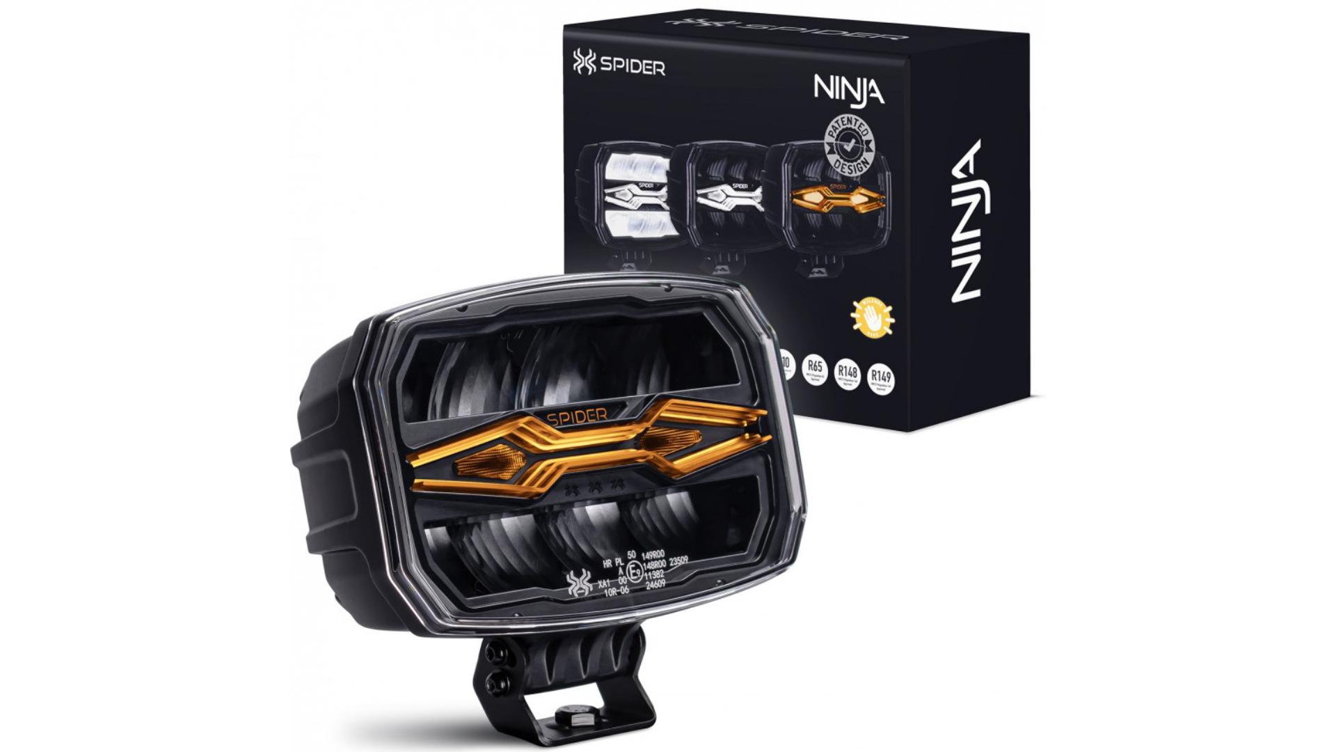 X-spider Ninja Driving Lamp (LED, Oval, With Long-Range Halogen)